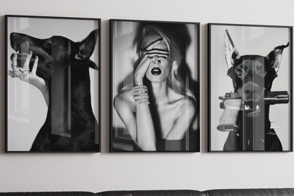 Set of 3 Luxury Fashion Designer Prints