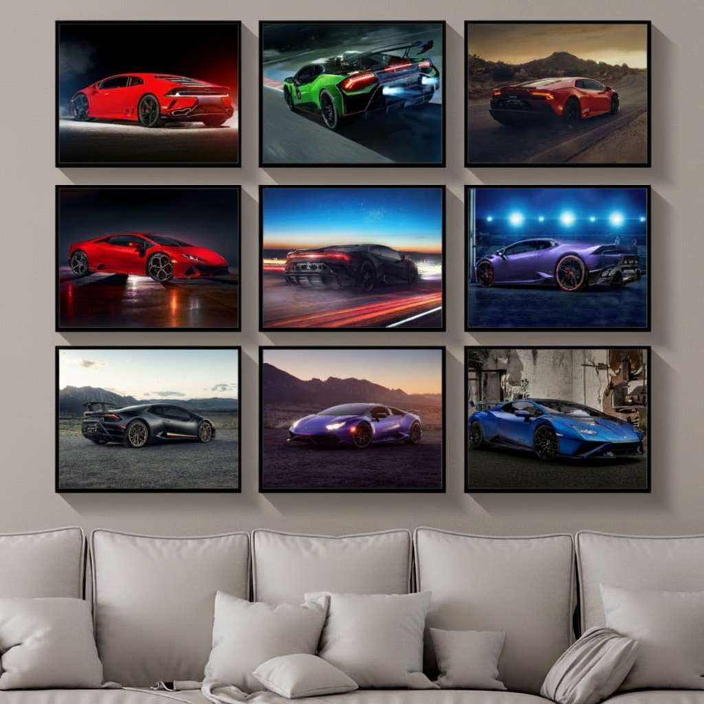 High Speed Race Sports Car Poster