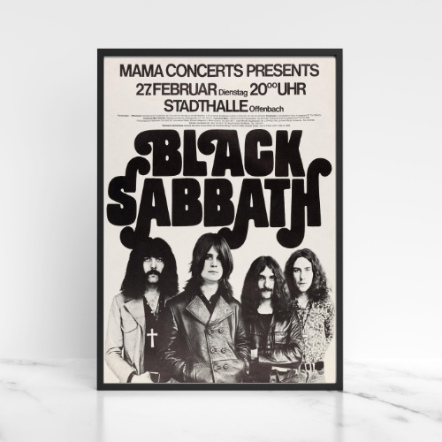 Black Sabbath Concert Flyer Poster / Stadthalle Offenbach