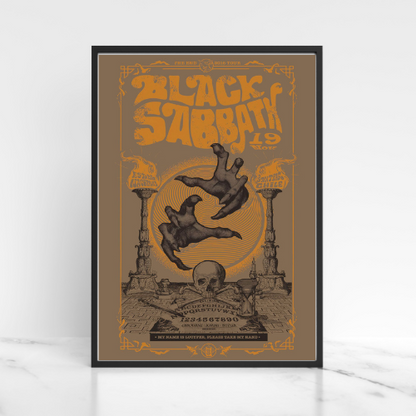 Black Sabbath Concert Flyer Poster / Santiago Chile 2016