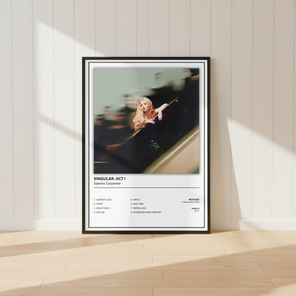 Sabrina Carpenter Singular: Act I Album Poster