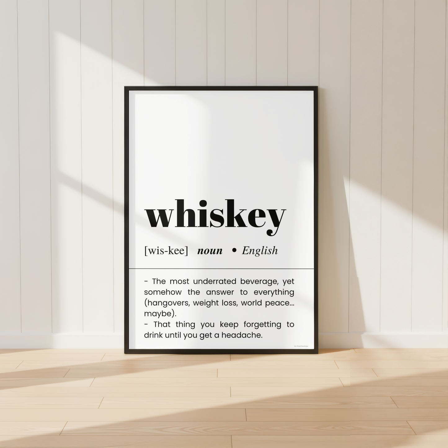 Whiskey Definition Poster