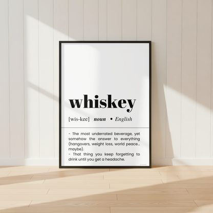 Whiskey Definition Poster