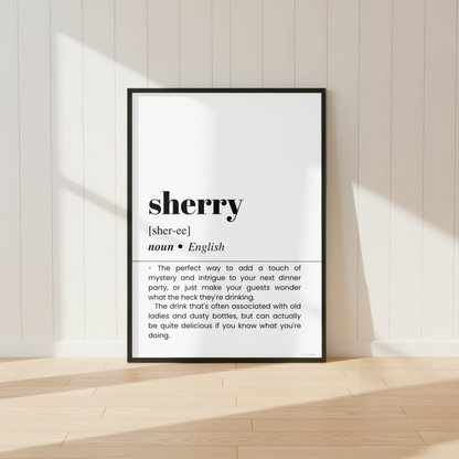 Sherry Definition Poster