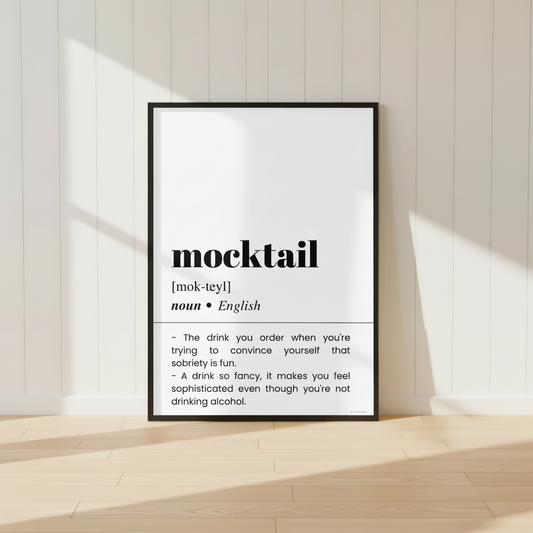 Mocktail Definition Funny Poster