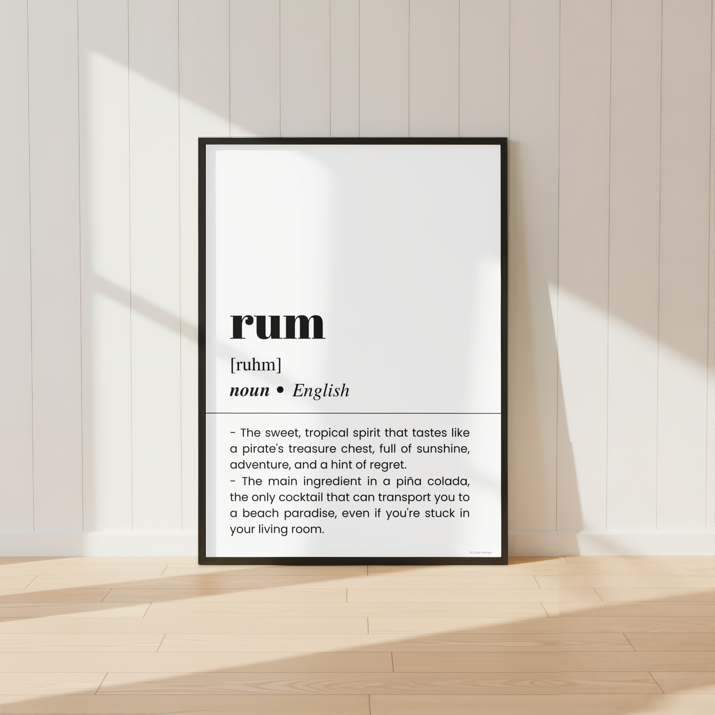 Rum Definition Poster