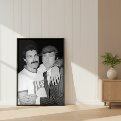 Freddie Mercury & Elton John Wall Art Print