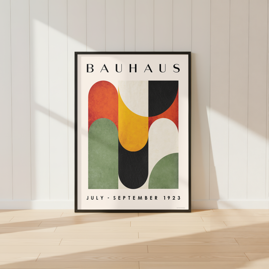Bauhaus Abstract Wall Art Print | Mid Century Modern Geometric Poster
