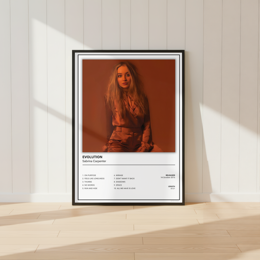 Sabrina Carpenter Evolution Album Print