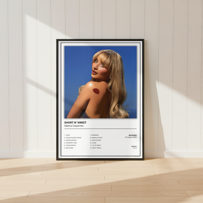 Sabrina Carpenter Short N Sweet Album Poster