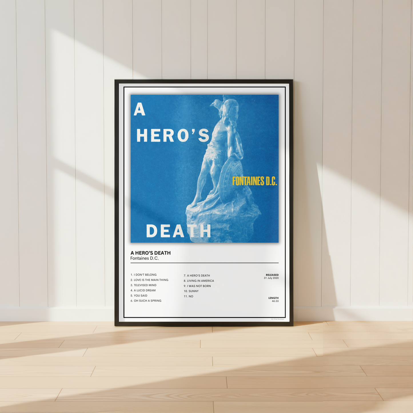 Fontaines D.C. Album Cover Print | Indie Music Poster | Irish Band Wall Art