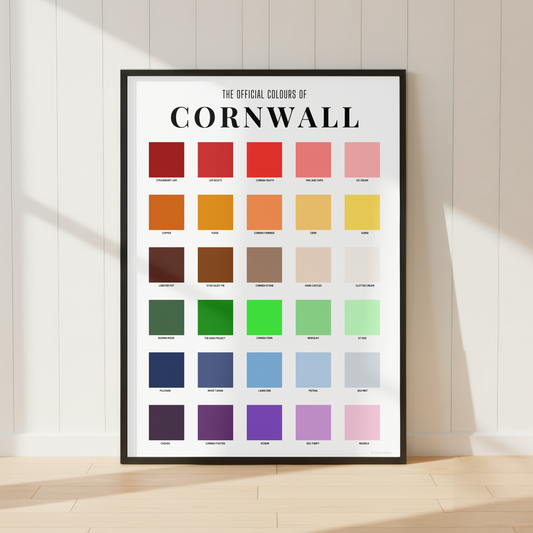 Cornwall Colour Chart Print