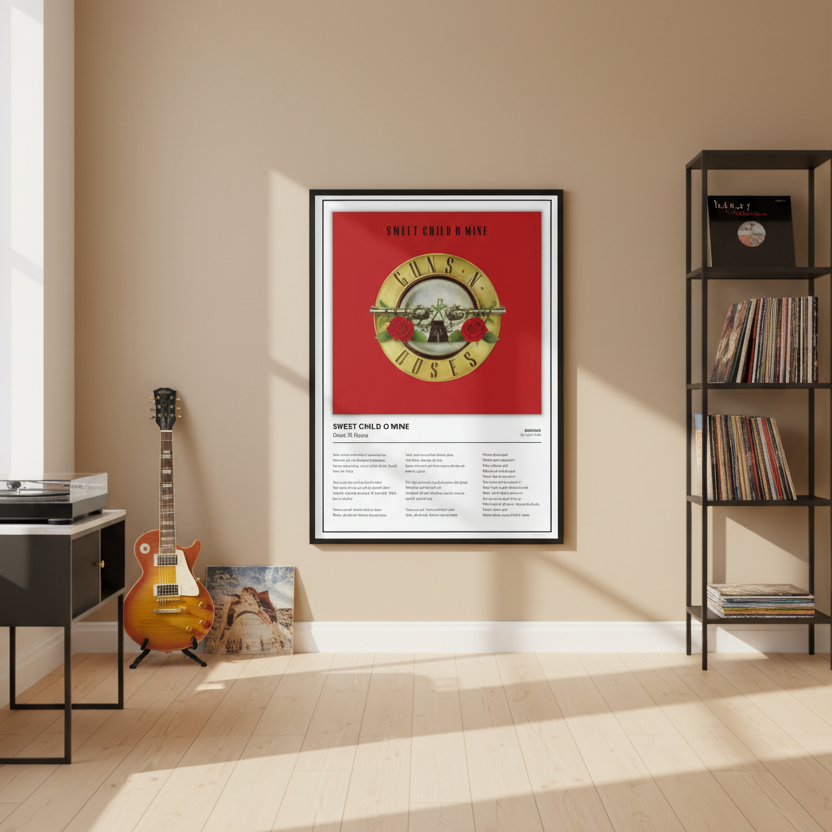 Sweet Child O' Mine Lyrics Print