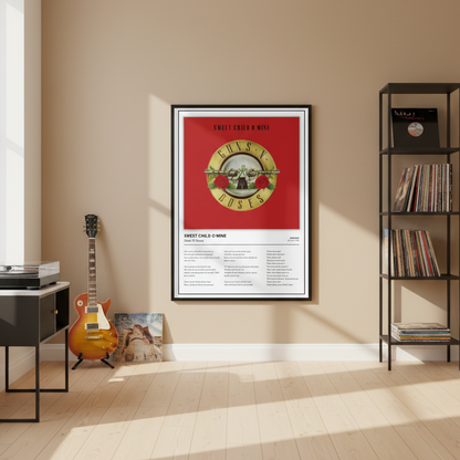 Sweet Child O' Mine Lyrics Print