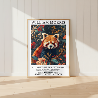 William Morris Red Panda Poster / Art Exhibition Print