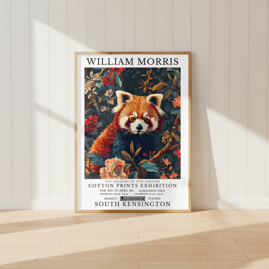 William Morris Red Panda Poster / Art Exhibition Print