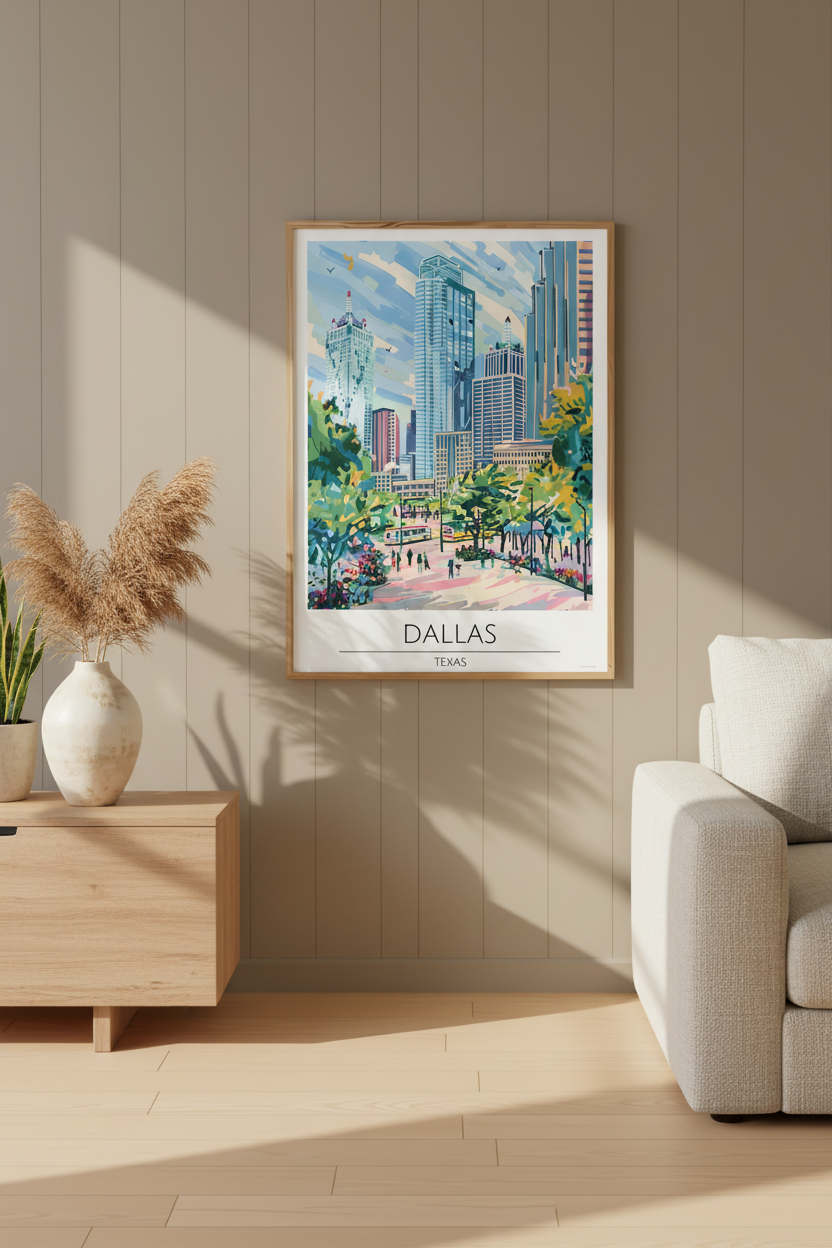 Texas, Dallas Travel Print