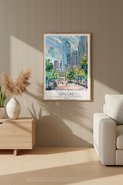 Texas, Dallas Travel Print
