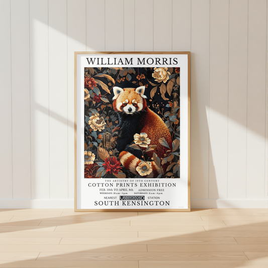 William Morris Red Panda Poster / Art Exhibition Print