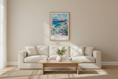 Greece, Mykonos Travel Print