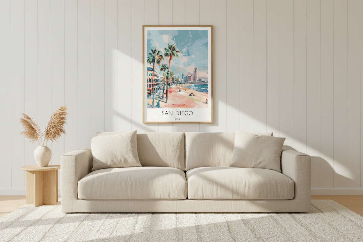 USA, San Diego Travel Print