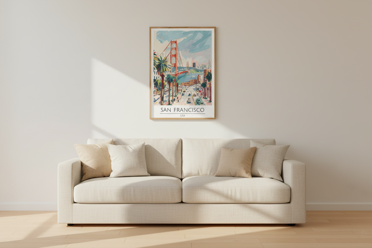USA, San Fransisco Travel Print