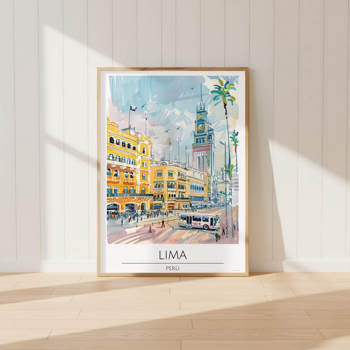 Lima Peru Travel Print | Modern South America Wall Art Poster