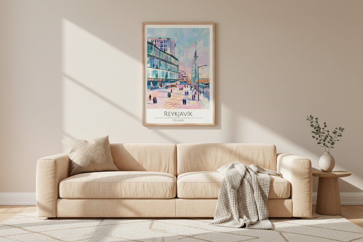 Iceland, Reykjavik Travel Print