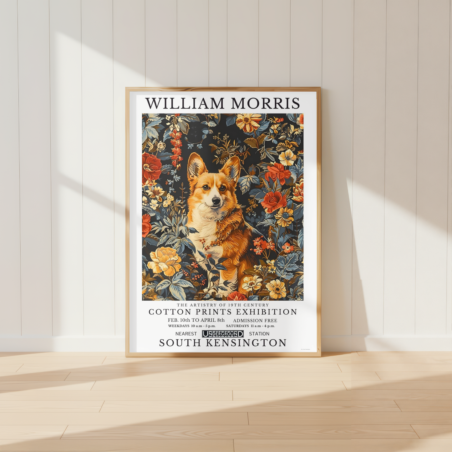William Morris Corgi Poster / Art Exhibition Print