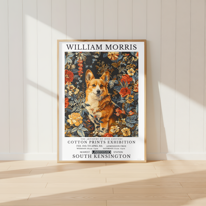 William Morris Corgi Poster / Art Exhibition Print