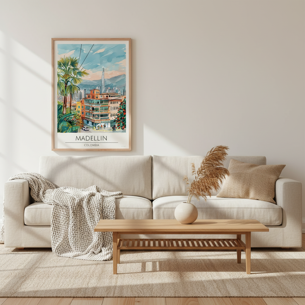 Colombia, Madellin Travel Print