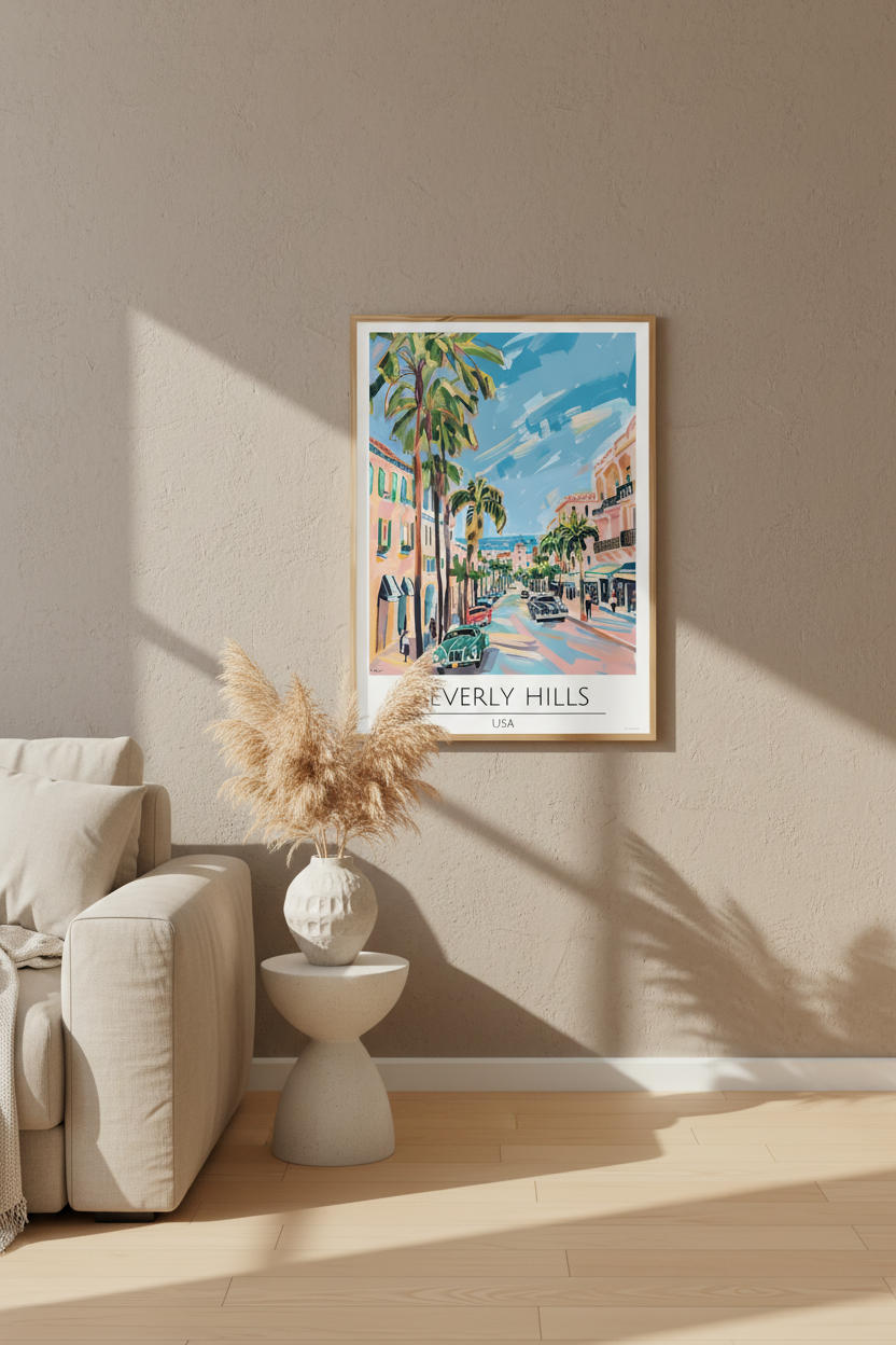 USA - Beverly Hills LA Travel Print