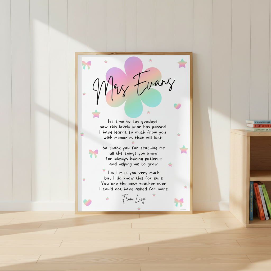 Personalised Thank You Teacher Print