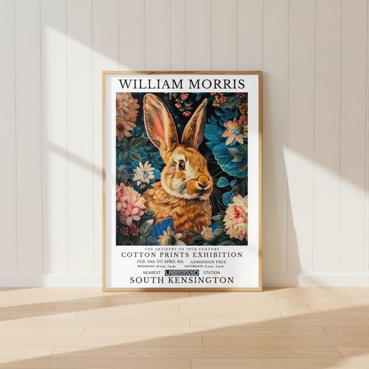 William Morris Rabbit Print Vintage Wall Art
