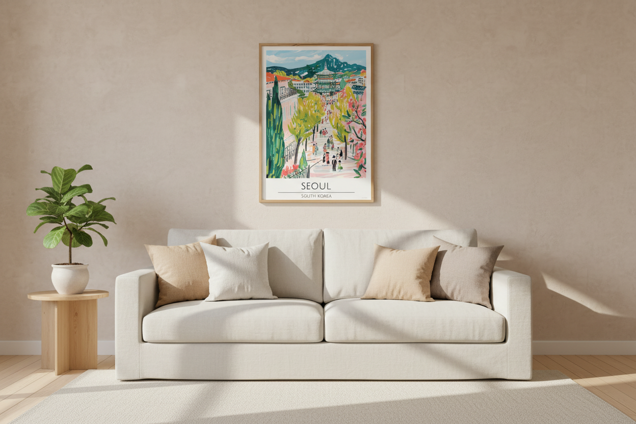 South Korea, Seoul Travel Print Poster