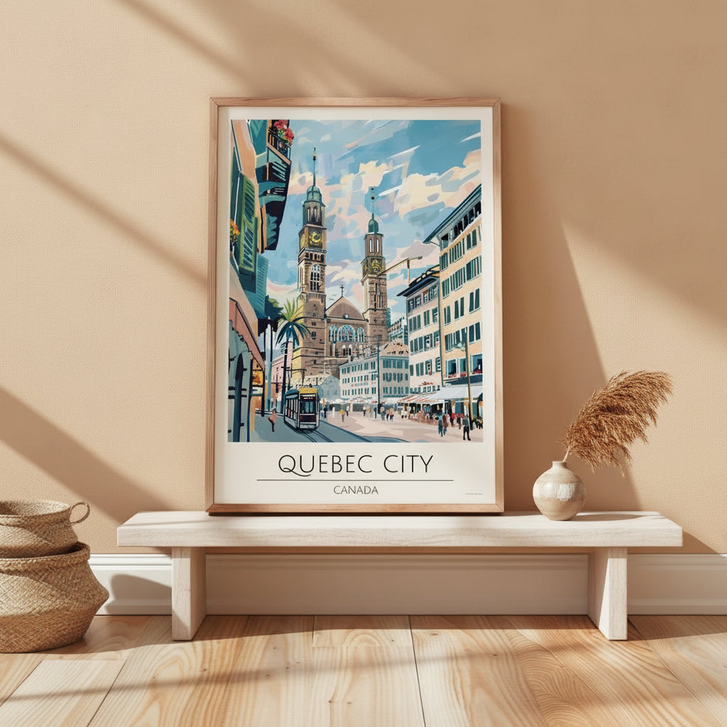 Canada, Quebec City Travel Print