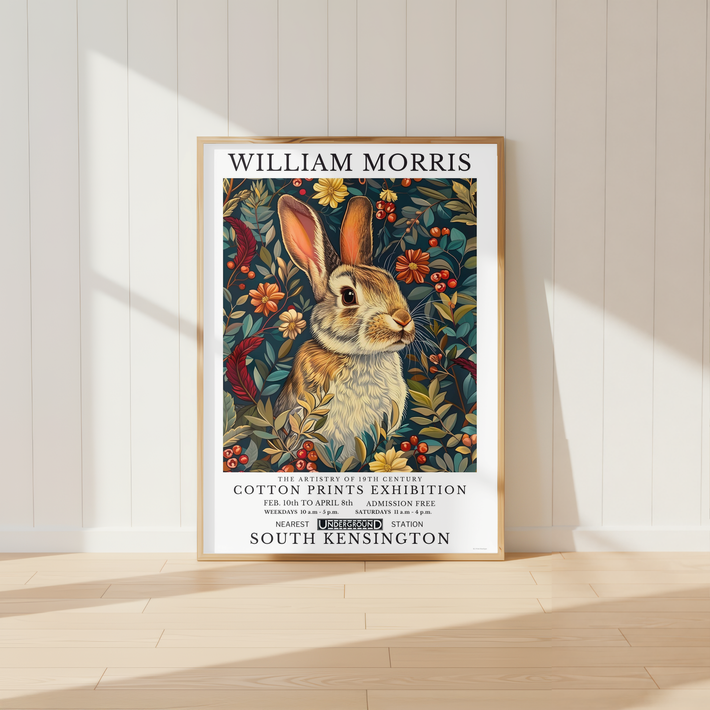 William Morris Rabbit Print Vintage Wall Art