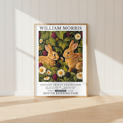 William Morris Rabbit Print Vintage Wall Art