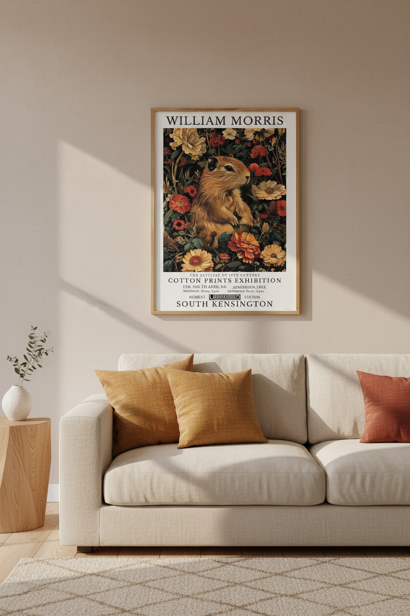 William Morris Prairie Dog Poster / Art Exhibition Print