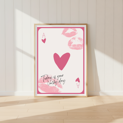 Preppy Ace of Hearts Print