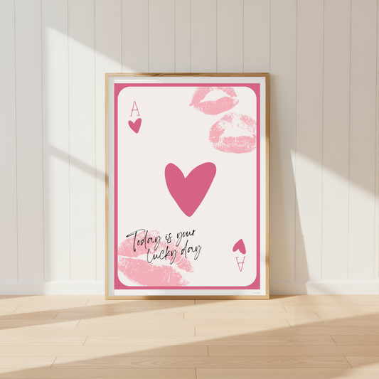 Preppy Ace of Hearts Print