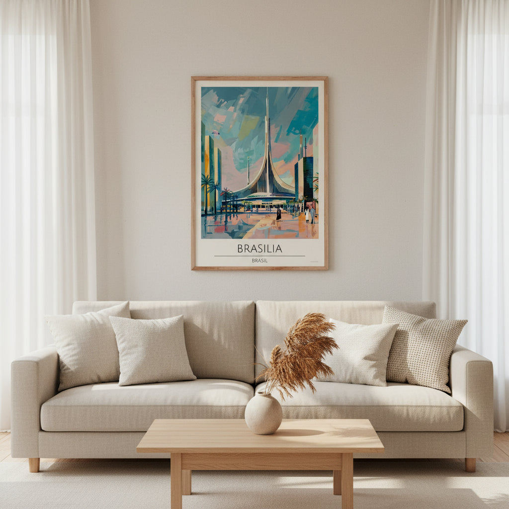 Brasil, Brasilia Travel Print Poster