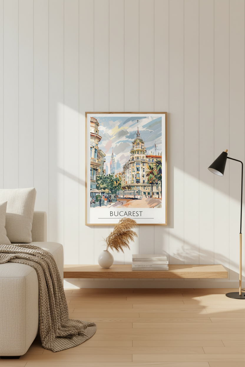 Romania, Bucarest Travel Print