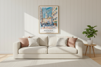 Stockholm, Bratislava Travel Print