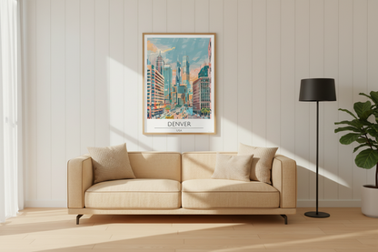 USA, Denver Travel Print