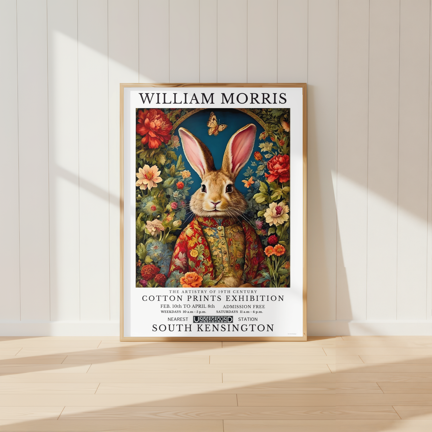 William Morris Rabbit Print Vintage Wall Art