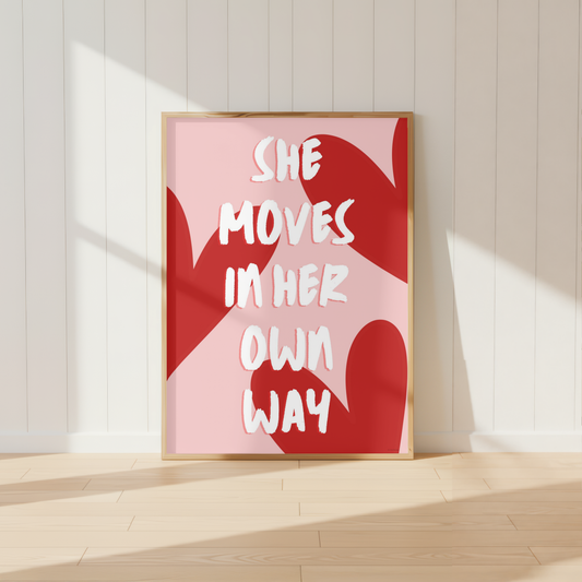 She Moves In Her Own Way - The Kooks Lyrics Poster