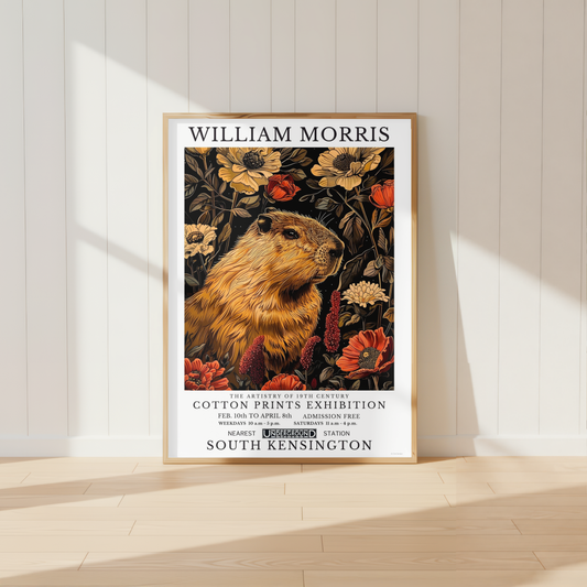 William Morris Capybara Print Vintage
