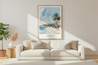 USA, Hawaii Travel Print