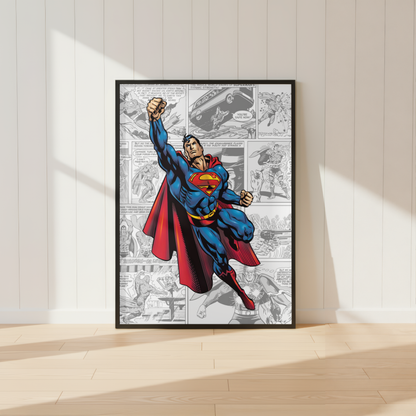 Superhero Wall Art Prints Set | Boys Bedroom Comic Poster Collection